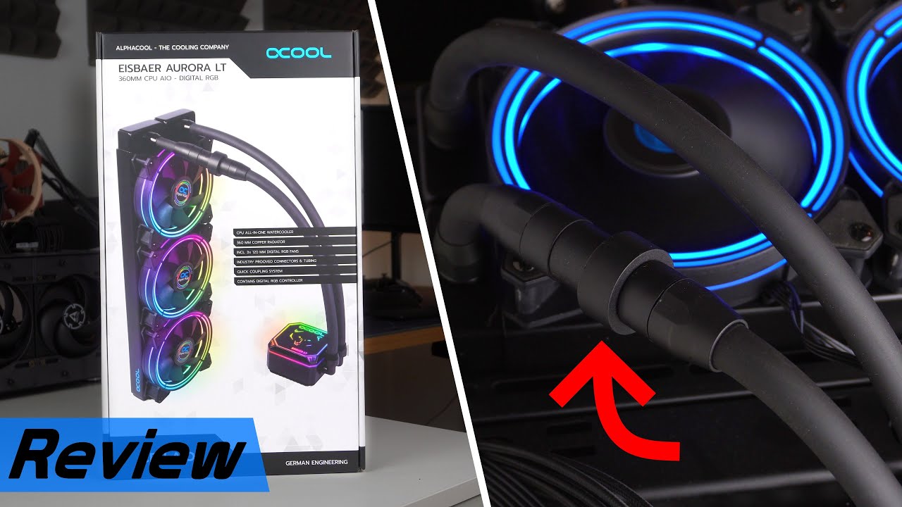 Coole Features UND coole Performance? Alphacool Eisbaer LT360 Aurora AiO Wasserkühlung Test/Review