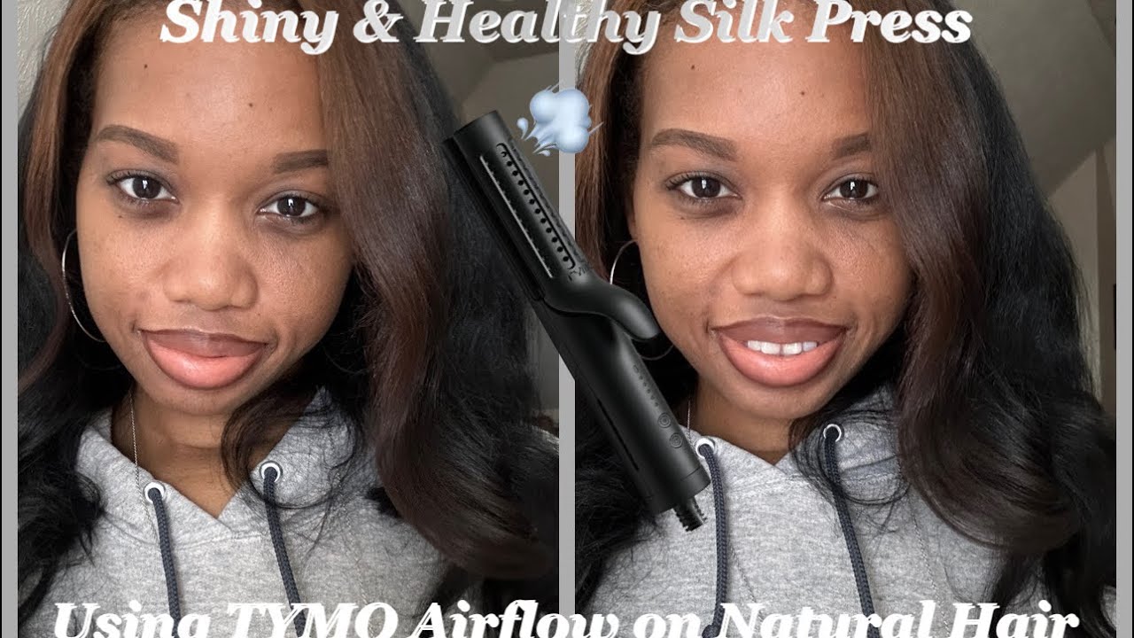 Shiny and healthy Silk Press Using TYMO Airflow on Natural Hair