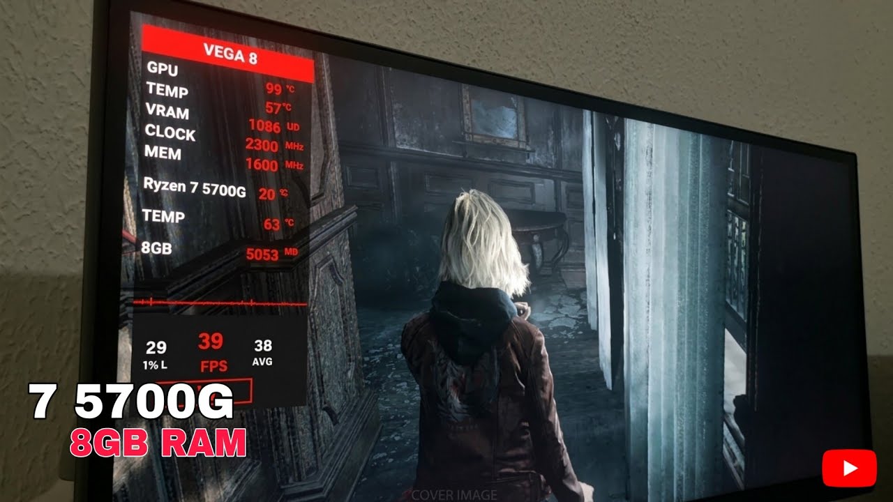 Resident evil requiem Ryzen 7 5700g 8GB RAM. Rodou melhor doque esperava!
