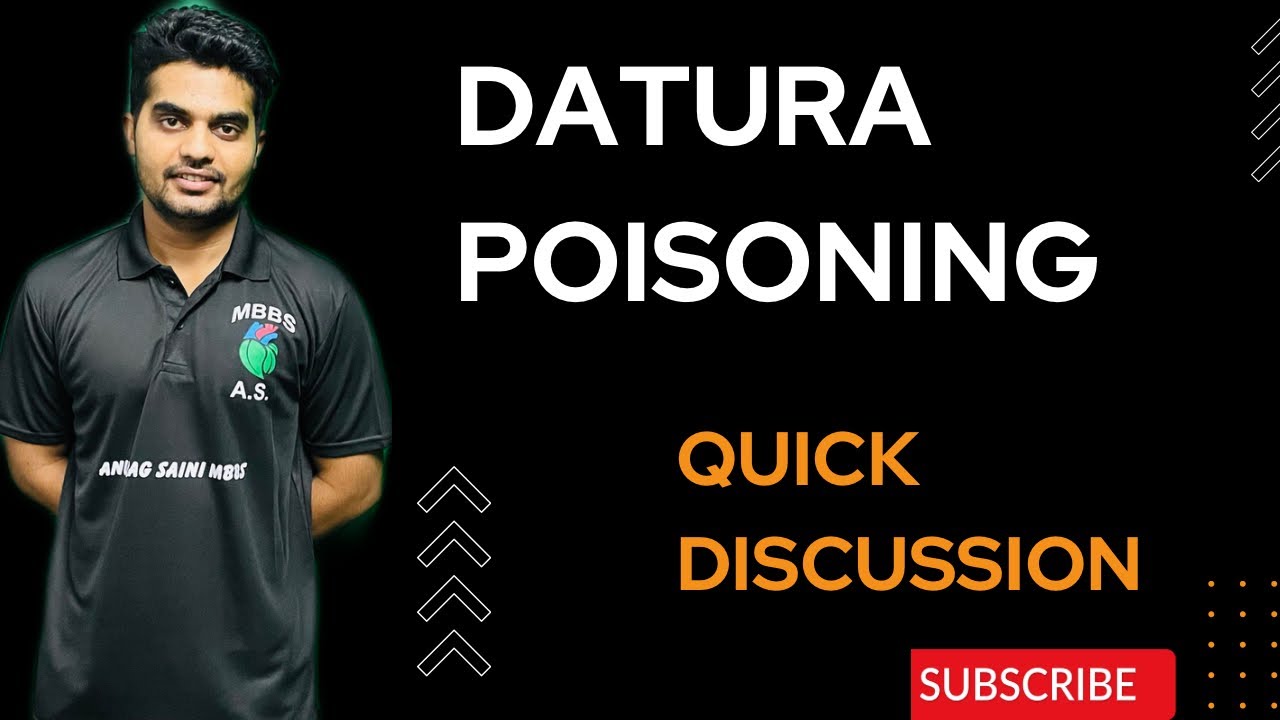Datura poisoning forensic medicine // deliriant poison // Toxicology 