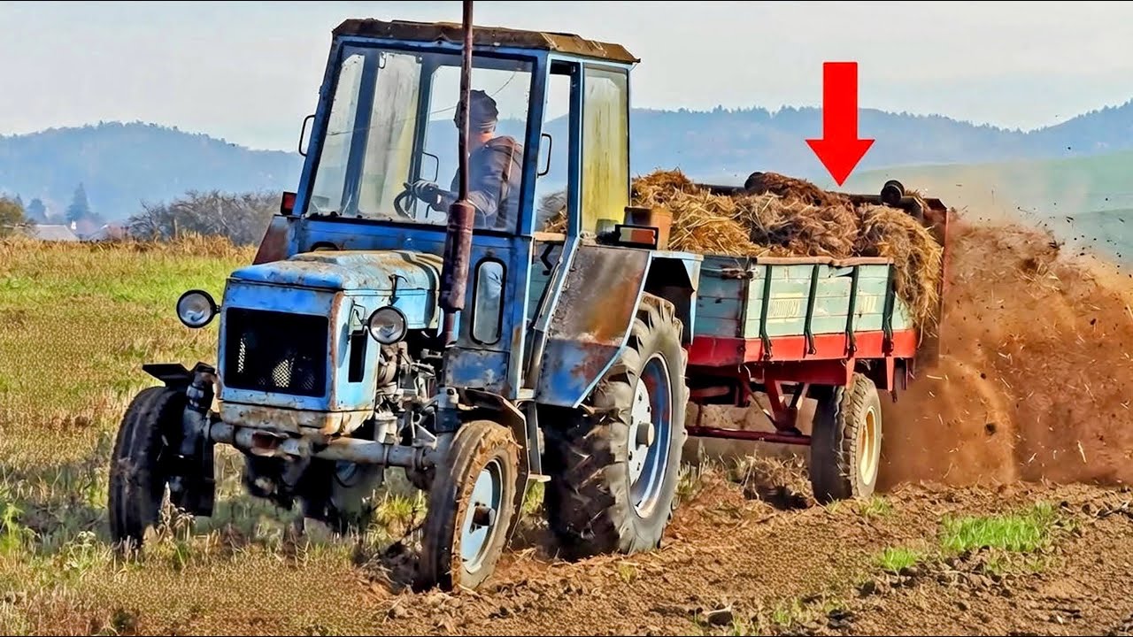 Manure and Plowing /Zetor 4011 + 8011 Crystal/ Privat 330 /Kemper Frase /TUR5 loader/ Real sound 4K