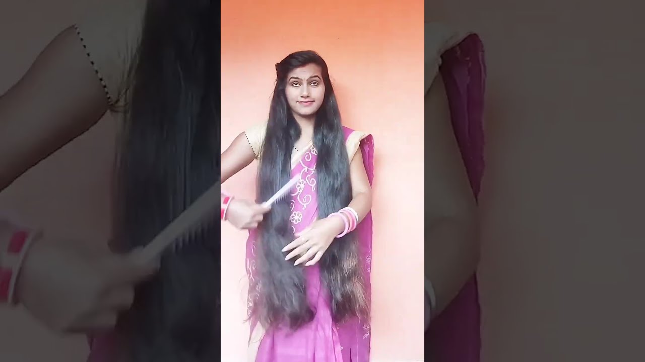 Long Hair Play with hairstyles for girls with saree #longhairplay please support me 🥰 