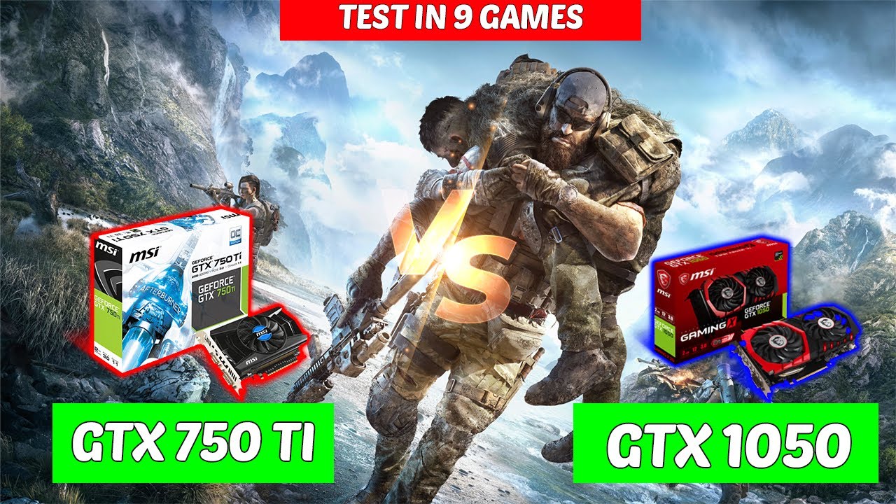 GTX 750 Ti Vs GTX1050 | TEST IN 9 GAMES | i5 9400F | Benchmark video