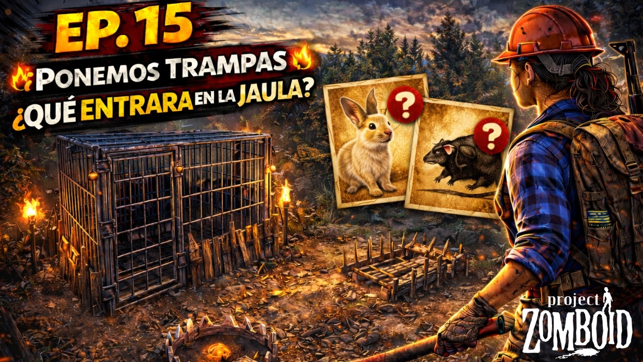 EP. 15 – ¡TRAMPAS ACTIVADAS! 🐰🐀 ¿Conejos o Ratas? | Project Zomboid