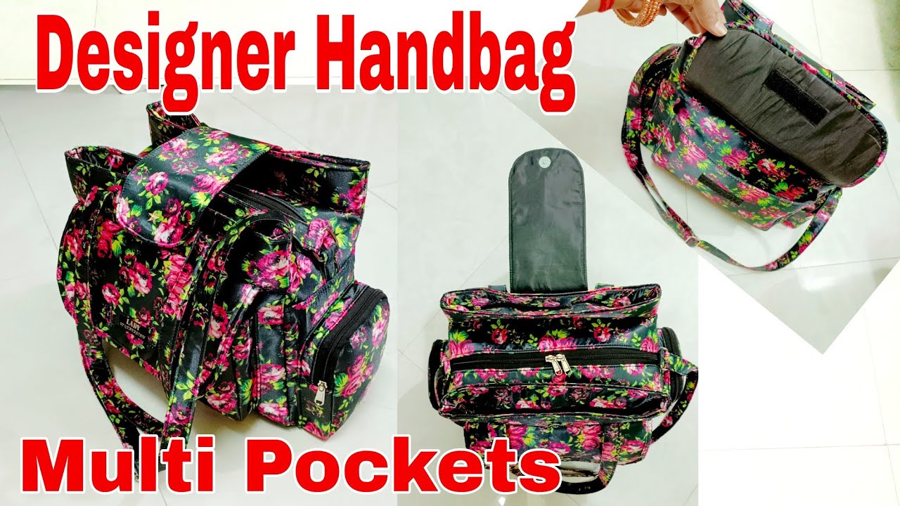 DIY: Designer Handbag No. 95 With Multi Pockets Tutorial By Anamika Mishra....