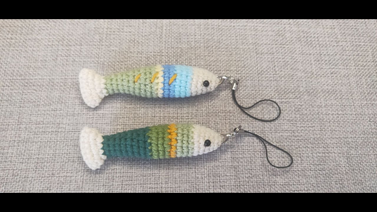 钩针编织：如何钩织可爱迷人的小鱼挂件丨Crochet:Cómo crochet lindo y encantador pececito colgante#crochet #knitting
