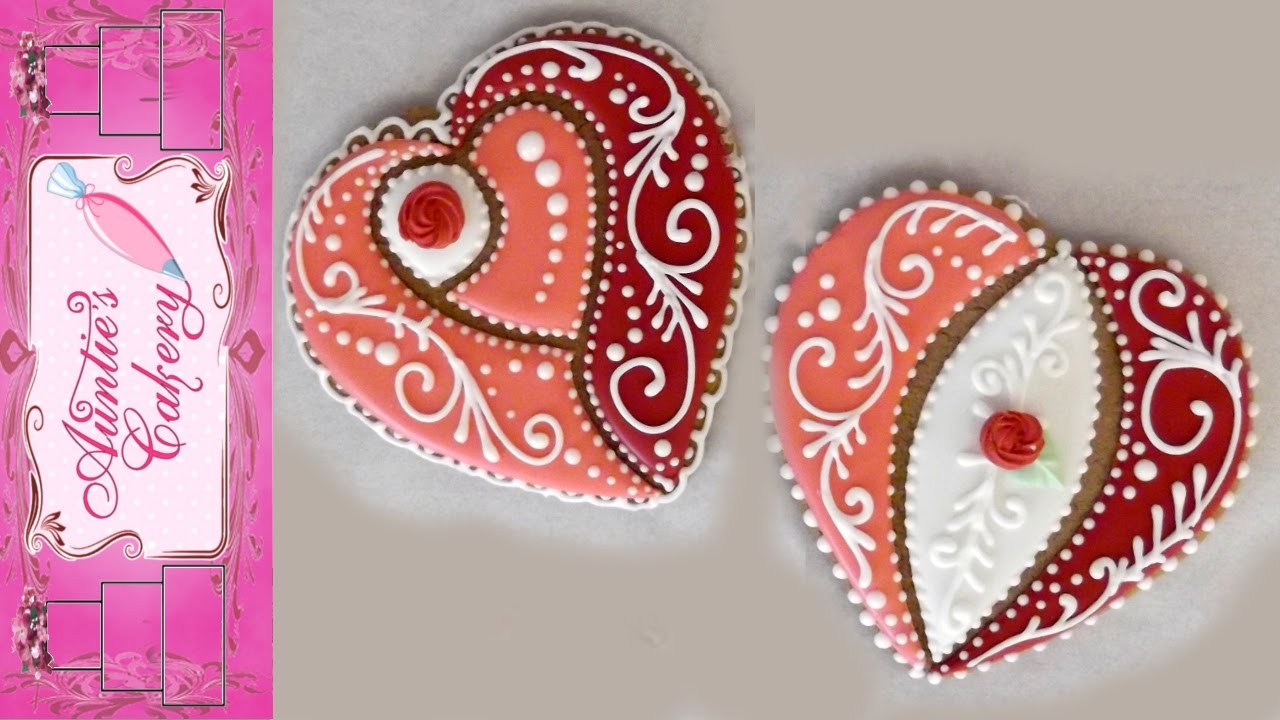 2 Amazing Valentine heart cookie tutorial