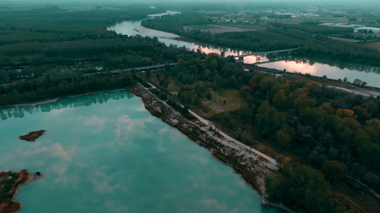 Fiume Po - Autumn - Guastalla (RE) #dronefly