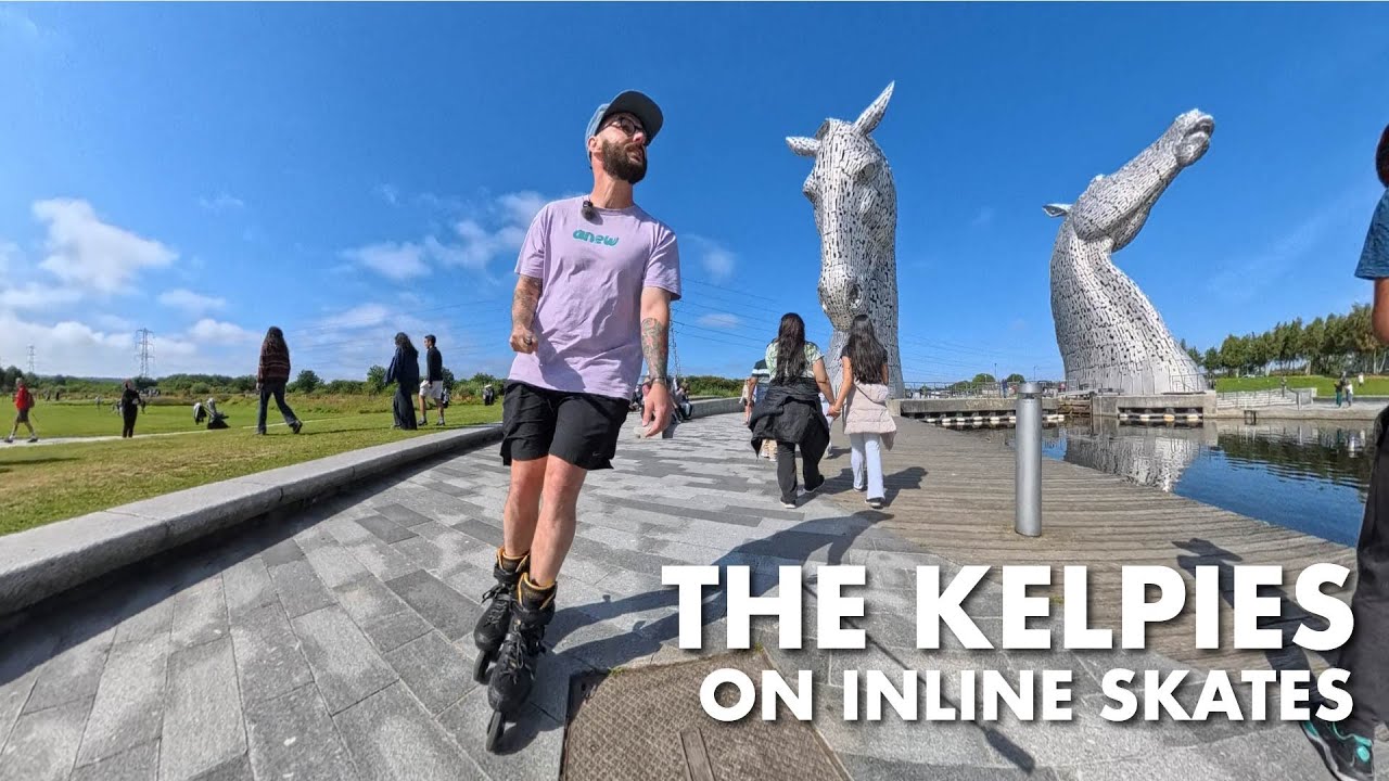 The Kelpies on Inline Skates - Skating one of Scotland's biggest tourist attractions