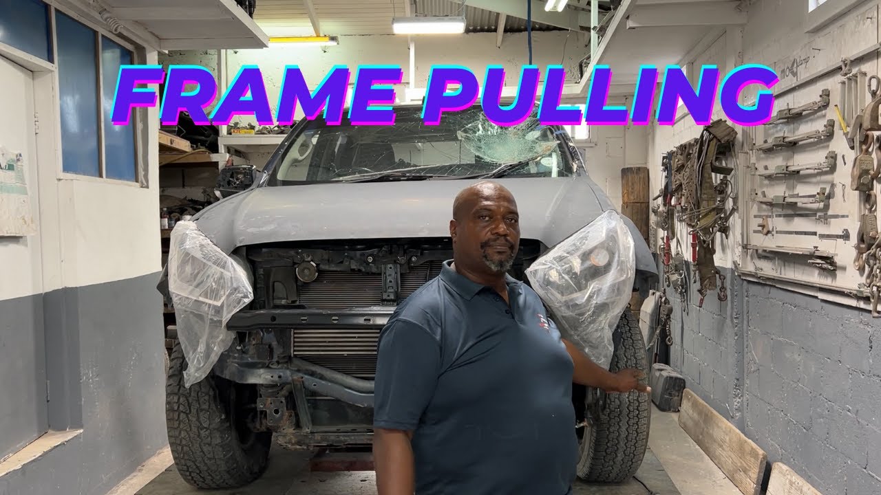 #how i strap down a isuzu D-max to the frame machine to pull the frame part 1