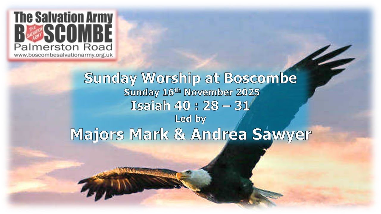 Sunday Worship at Boscombe -Sunday 16th November 2025