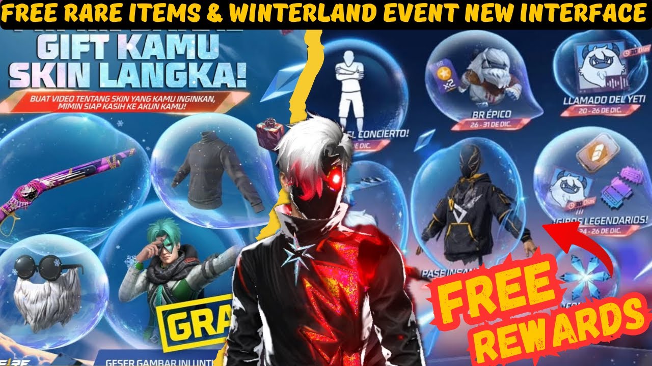 Free Fire Indonesia Server &ndash; Winterland Event ❄️ NEW Interface + FREE Rare Items! (Today&rsquo;s Event)