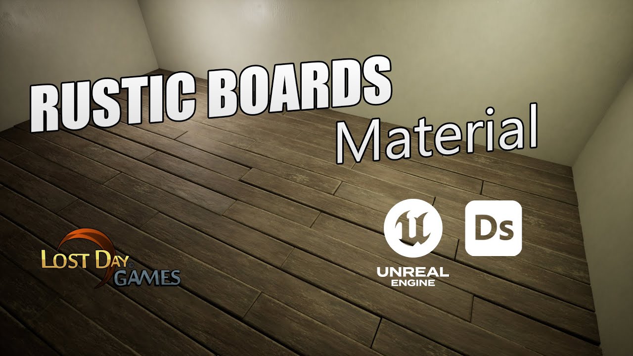 Make A Rustic Wood Board Material In Substance Designer, Apply it to a model, To Unreal Engine