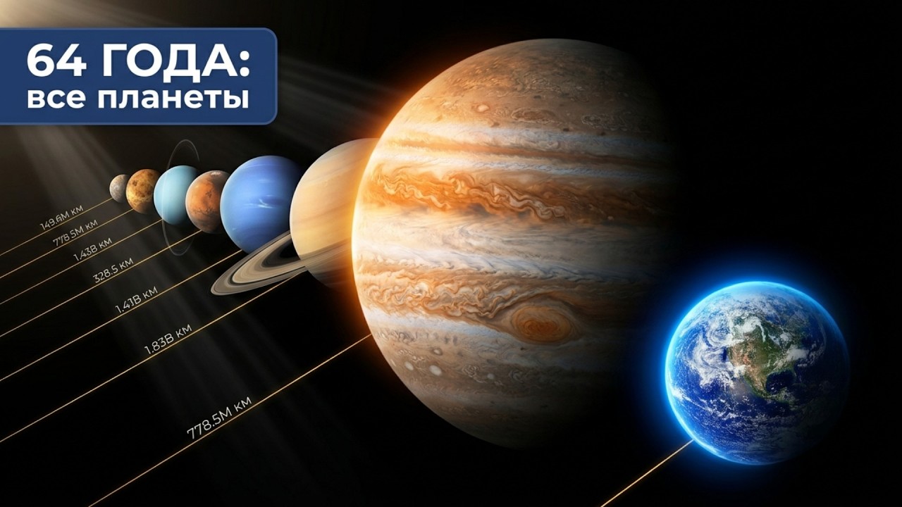 64 ГОДА в космосе: сколько РЕАЛЬНО лететь до каждой планеты?