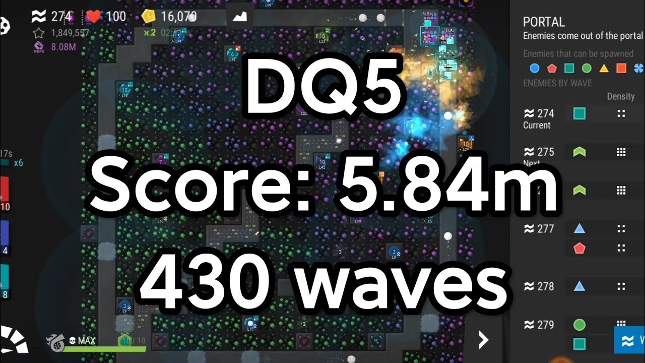 [Infinitode 2 1.9] DQ5  Score: 5.84m - The magic of Venom's ultimate chain reaction