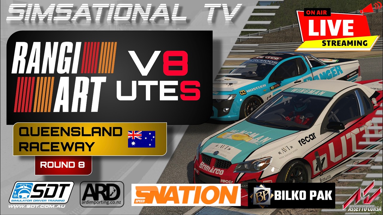 RANGIART RACING - V8 UTES - R8 - QUEENSLAND RACEWAY