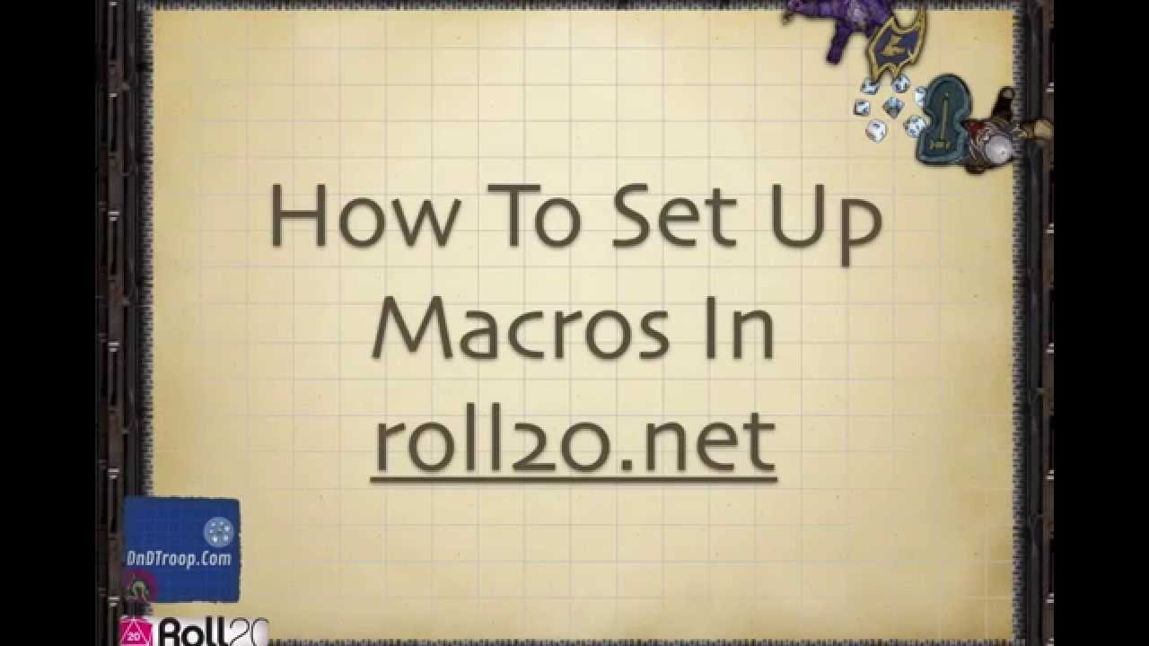 Easy Roll20 Macro Guide