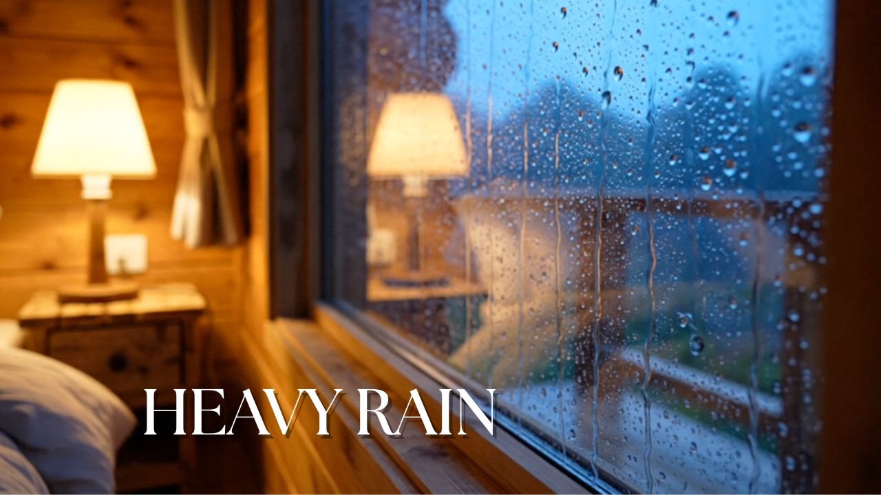 Heavy Rain on Window at Night – Deep Sleep Ambience