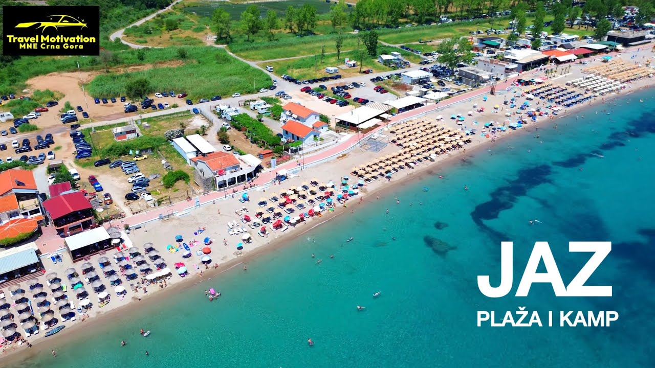 JAZ kamp, plaža i kupanje u Julu 2025 snimak dronom - JAZ Camp & Beach [4K Aerial View] Crna Gora