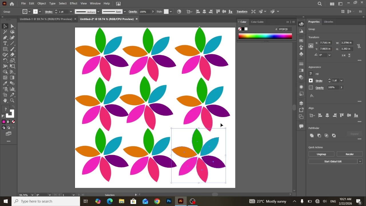 BasicFlowerDesign #AdobeIllustrator #VectorDesign#Basics#Flower#shapes@M5ComputerCourses           