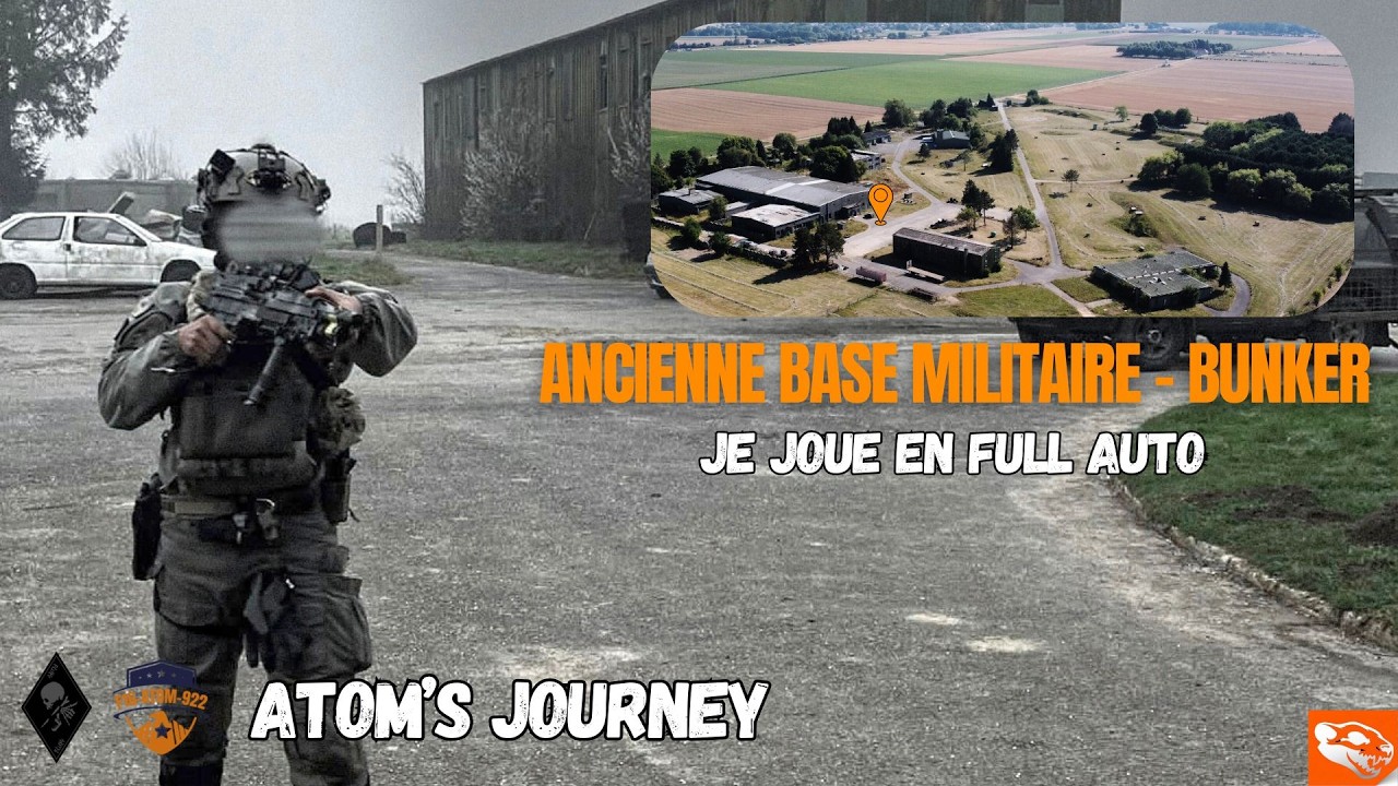 24H DANS UN COMPLEXE MILITAIRE DE BUNKERS avec une M249 ! Atom's Journey - Gameplay Airsoft