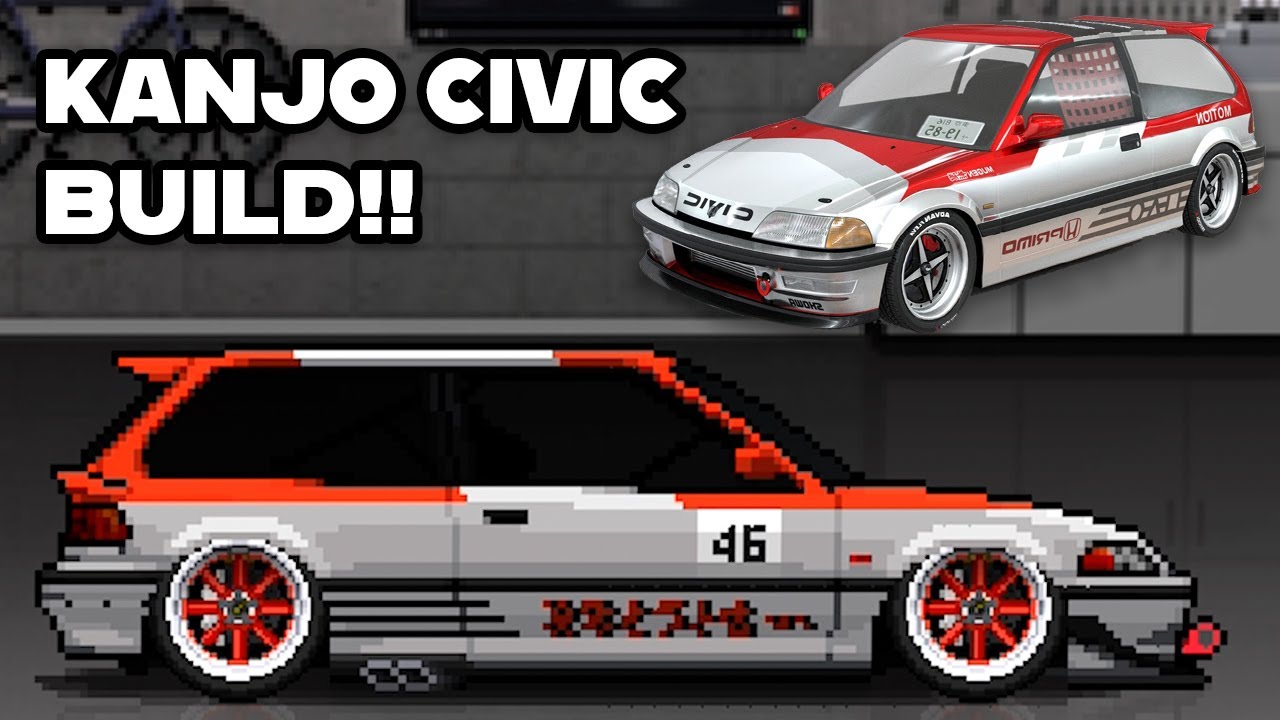 KANJO CIVIC BUILD!!! | PIXEL CAR RACER BUILDS!!