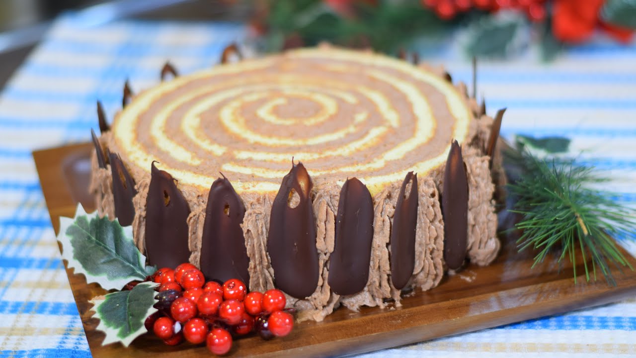 Moja Panj Torta,na drugaciji nacin,jako dekorativna, puna cokolade i oraha- Chocolate Christmas Cake