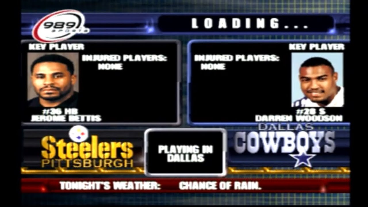 NFL GAMEDAY 2000 (Sony Playstation) PITTSBURGH STEELERS vs DALLAS COWBOYS