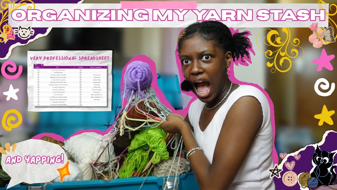 HOW I ORGANIZED MY YARN STASH | detangling, spreadsheets, projects ideas, etc.