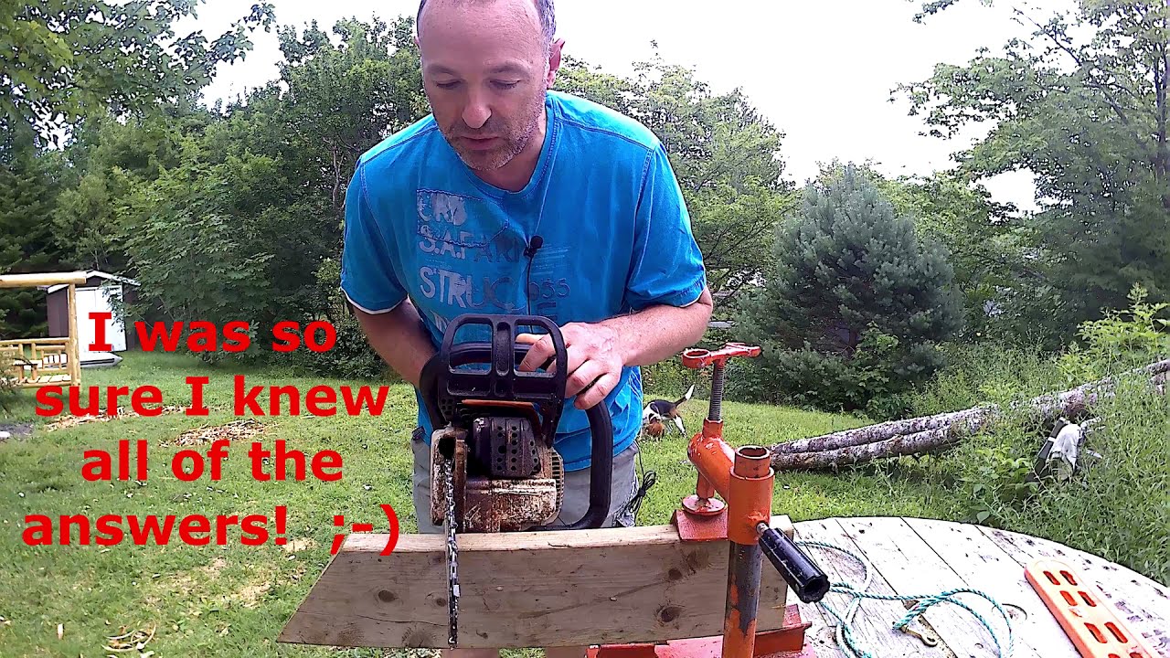 Fix chainsaw cutting crooked or 