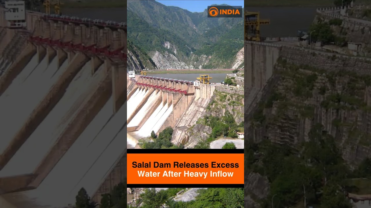 Salal Dam Releases Excess Water After Heavy Inflow