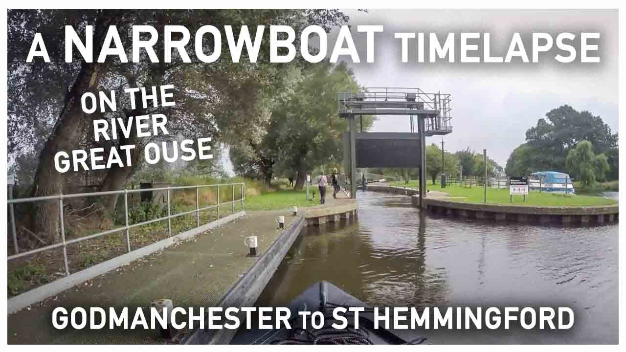 422 - Godmanchester to Hemmingford  || A Narrowboat Time-Lapse