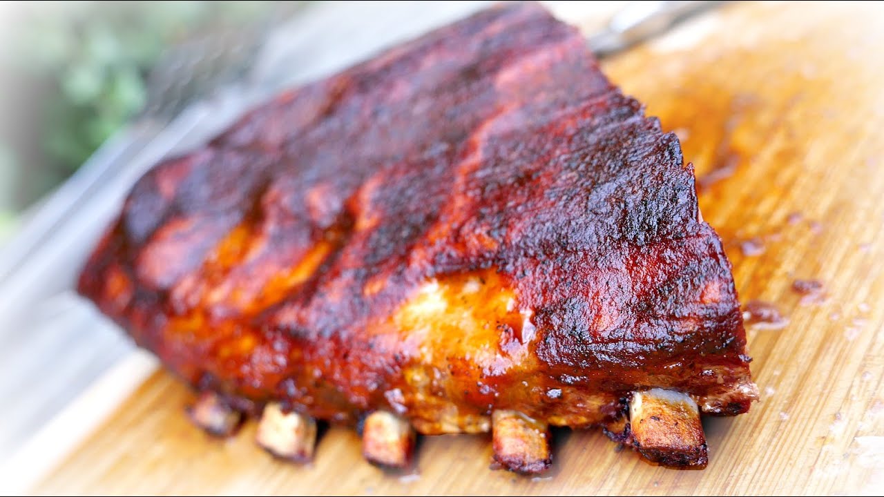 PORK BELLY RIBS - GIANT SMOKED RIBS - how to smoke ribs on the weber kettle