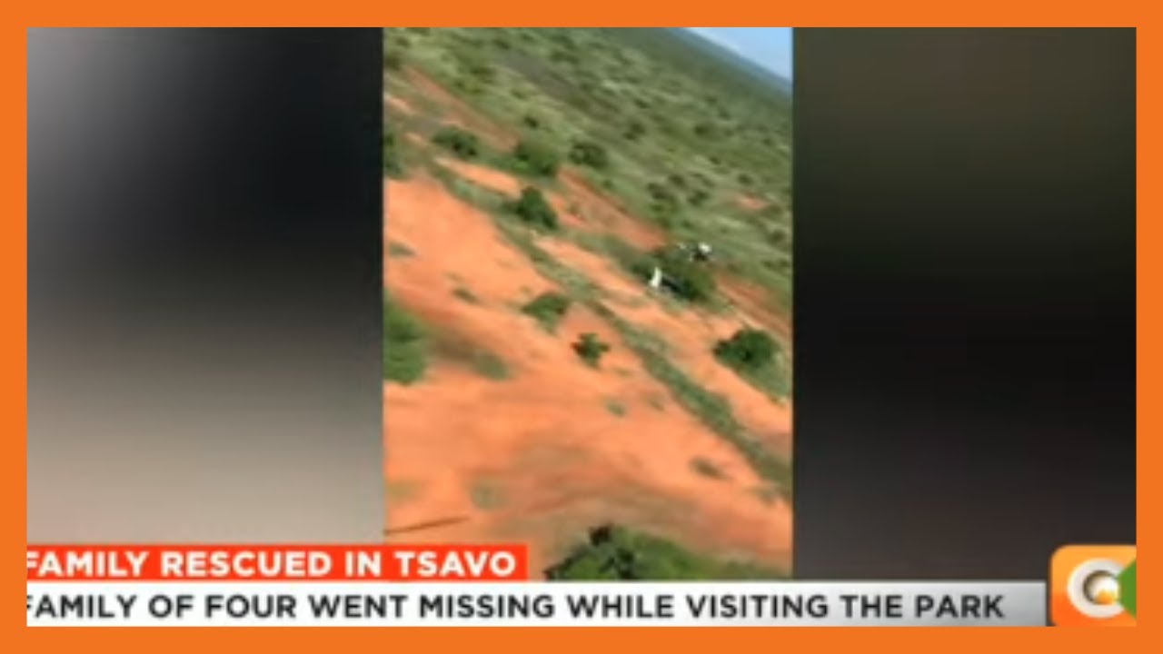 KWS rangers rescue a family in Tsavo East National Park
