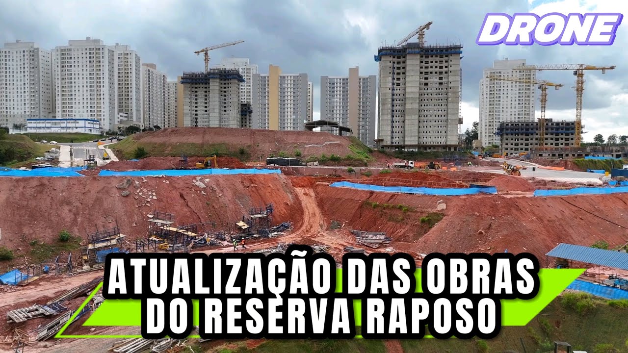 Serão mais de 124 prédios! Drone mostra a atualização das obras do Reserva Raposo - São Paulo