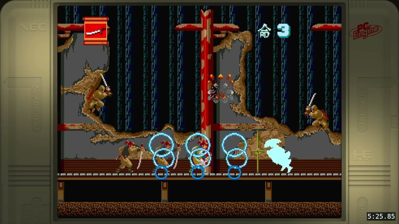 Ninja Spirit (PC Engine Mode) TurboGrafx 16 PC Engine Emulated