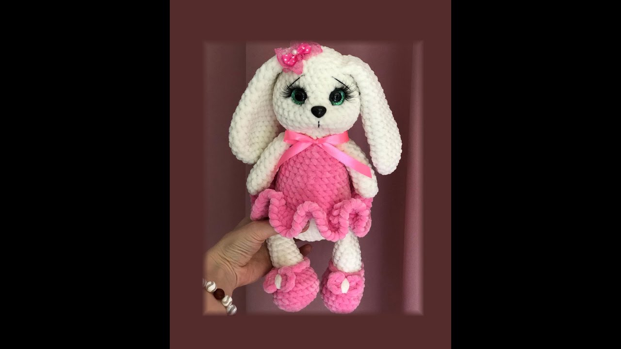 Красивая зая крючком! knitted bunny, conejito tejido, ארנב סרוג