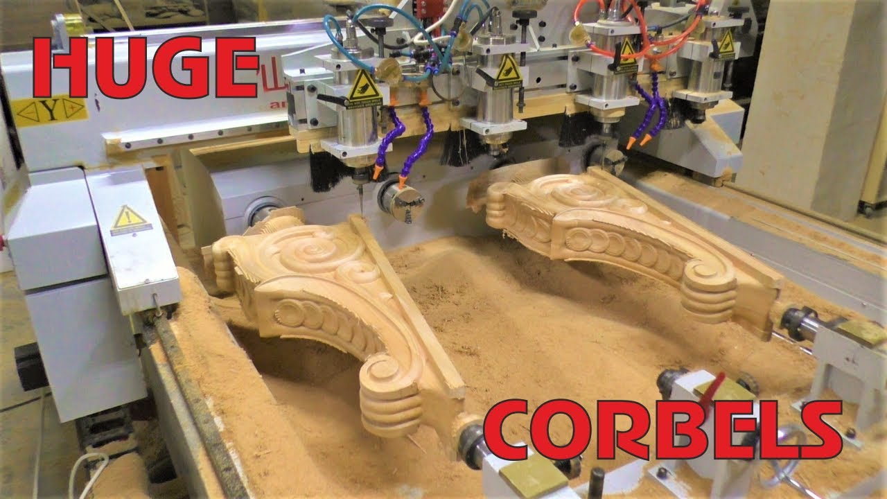 Huge corbels. 4 axis CNC. Огромные резные консоли.