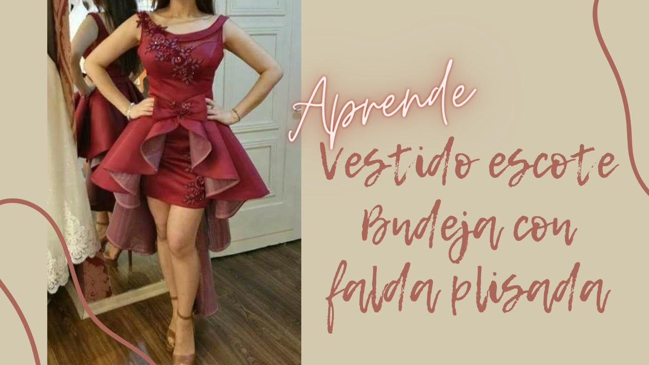 VESTIDO ESCOTE BANDEJA PASO A PASO /CURSO DE COSTURA GRATIS.
