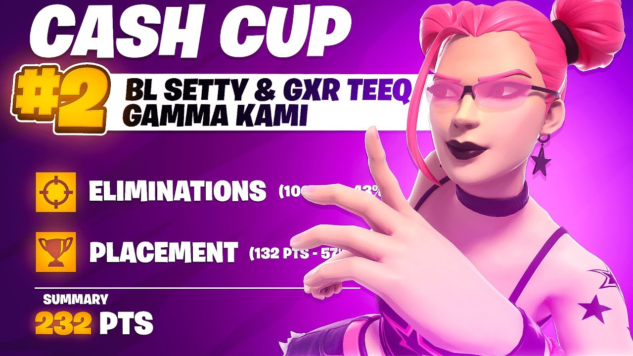 2ND IN THE FORTNITE TRIO CASH CUP 🏆 ($1800) w/ KamiFN & Teeq
