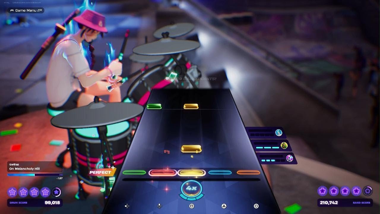 Fortnite Festival On Melancholy Hill Expert Drums FC (S10)