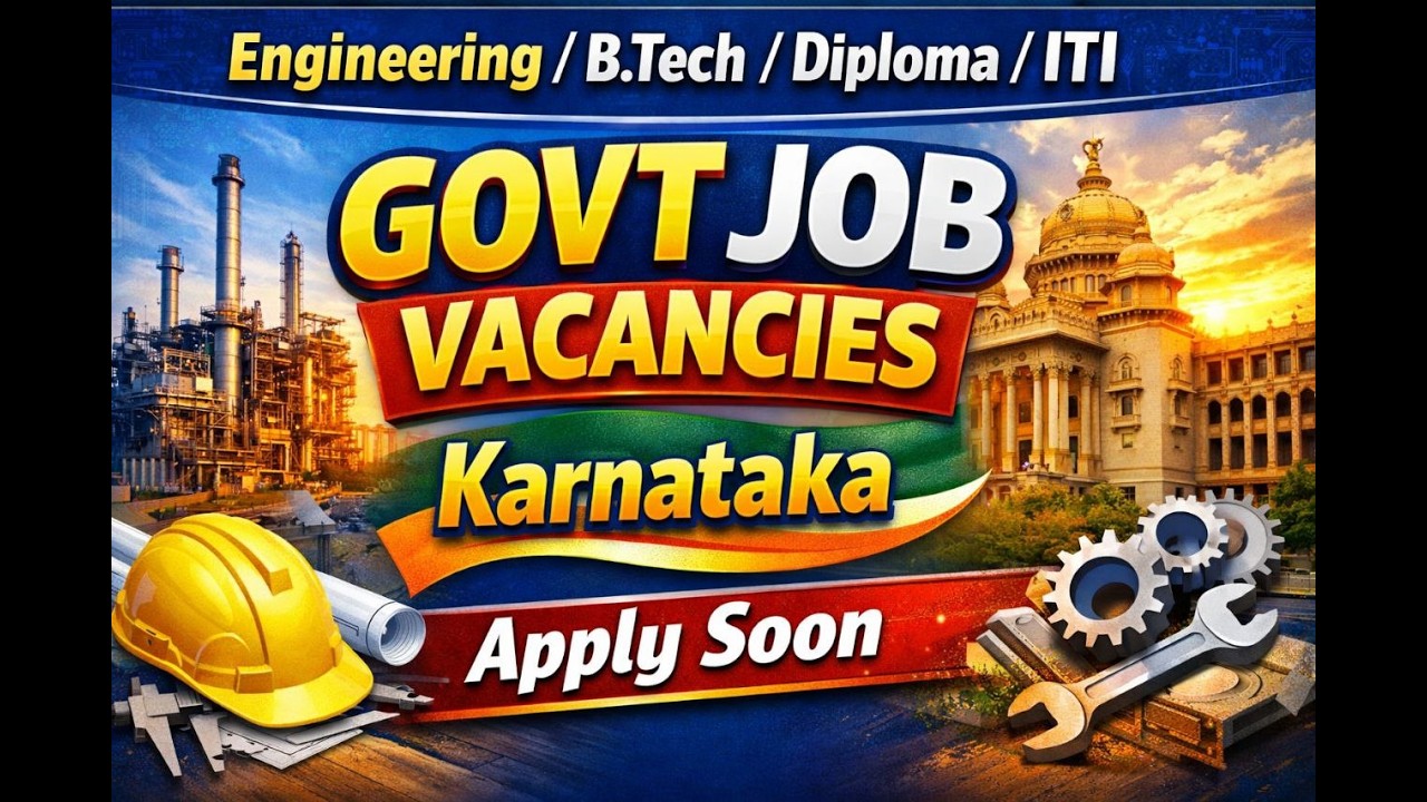Engineering l B.Tech l Diploma l iTi l GOVT JOB Vacancies in Karnataka