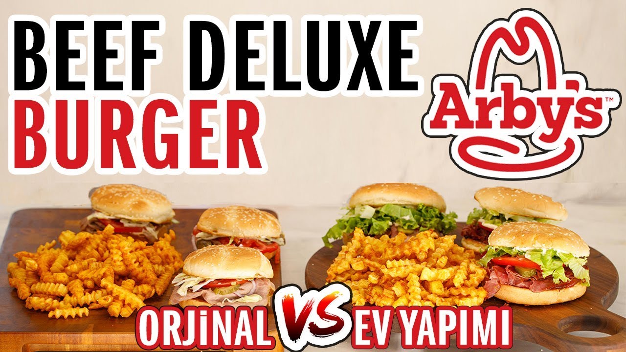 Arby's - Deluxe Burger (Challenge) Meydan Okuması | Evde Arbys Menü Yapmak