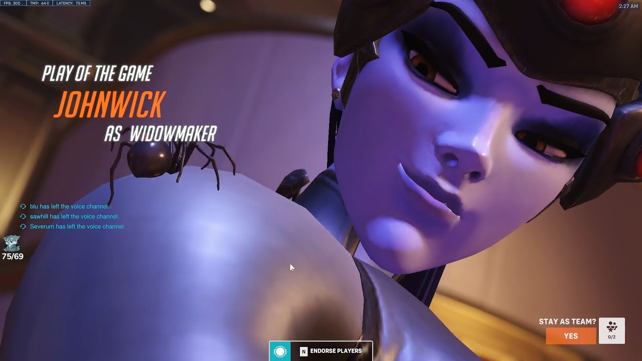 POTG! TOP 500 DPS PLAYER SHOWING INSANE WIDOWMAKER - IDDQD WIDOW GAMEPLAY OVERWATCH 2