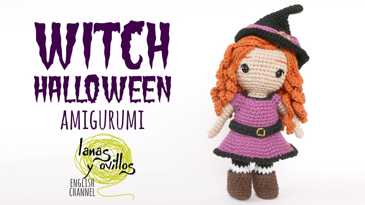 Tutorial Amigurumi Witch Halloween | Crochet | Lanas y Ovillos in English
