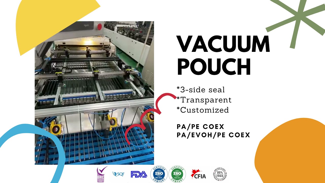 Vacuum packaging, vacuum pouches