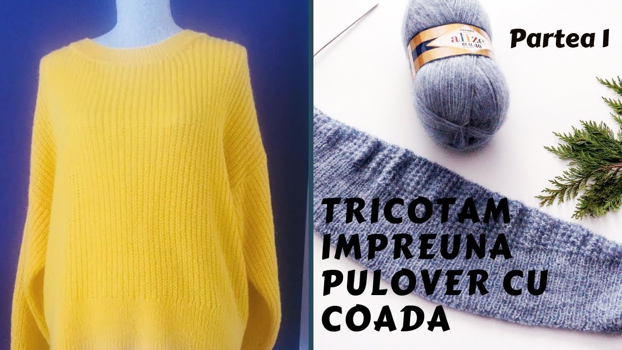TRICOTAM IMPREUNA- Pulover oversize cu coada
