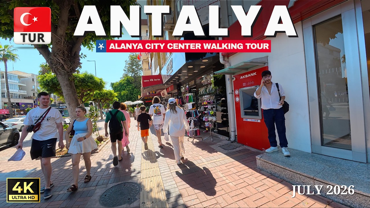 Alanya City Center Walking Tour | Authentic City Life Walking Tour 4K | Antalya T&uuml;rkiye | June 2026