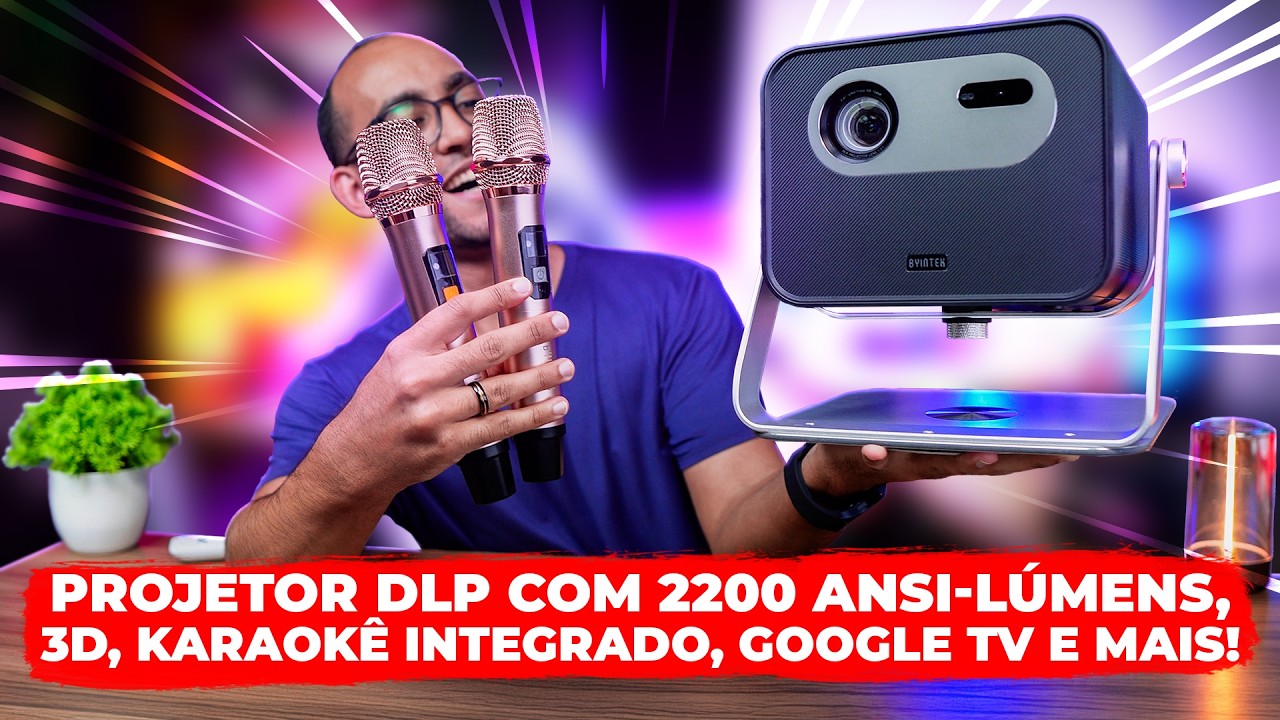 O MELHOR PROJETOR QUE VOCÊ PODE COMPRAR! 3D REAL DLP, 2200 ANSI-lúmens E IMAGEM TOP! BYINTEK R90 Max
