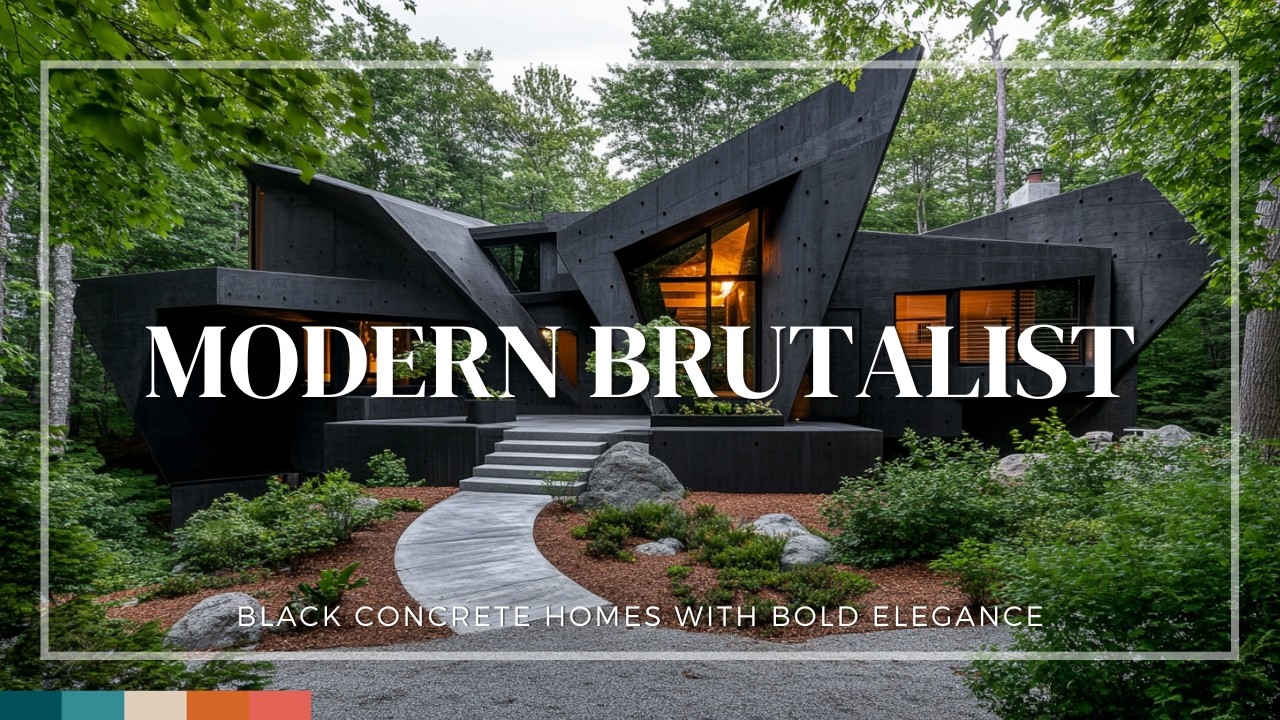 Modern Brutalist Architecture: Black Concrete Homes with Bold Elegance